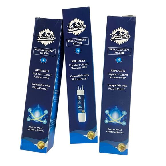 Konolake ULТRAWF Refrigerator Water Filter Replacement | Frigidaire Kenmore 3 Pk - Picture 2 of 5